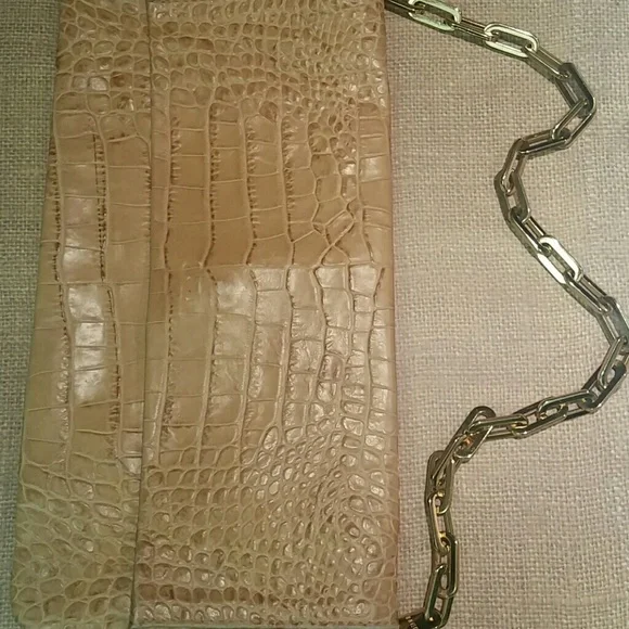 Vintage Tan Leather Clutch - Picture 1 of 4